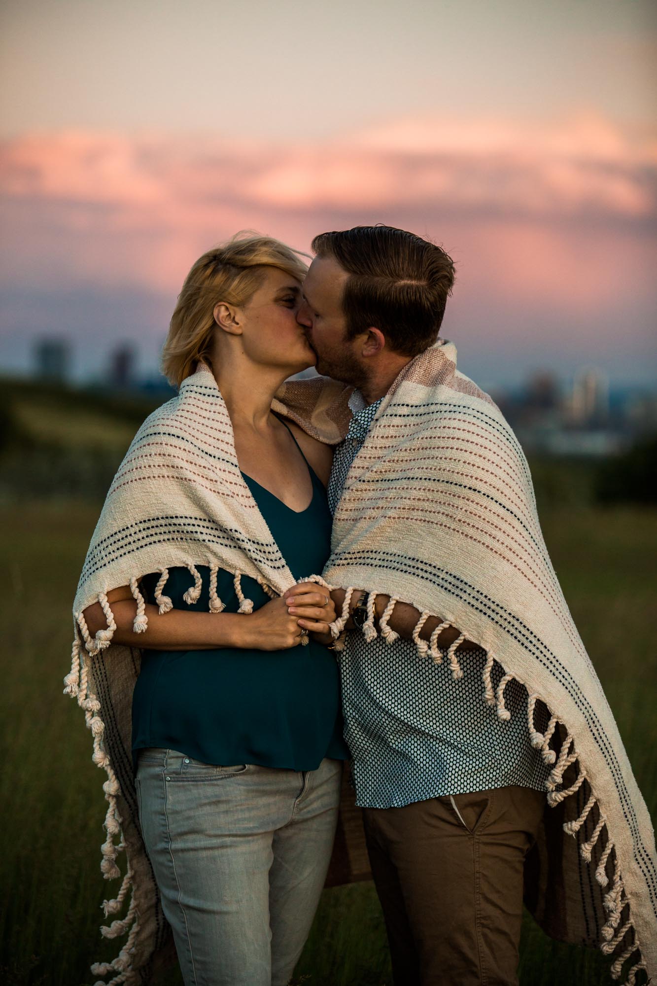 Calgary wedding and engagement photographer - Nose Hill Park engagement photography