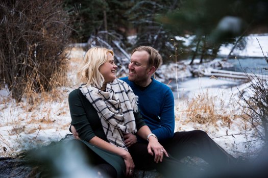 Calgary wedding photographer - Troll Falls, Kananaskis engagement session