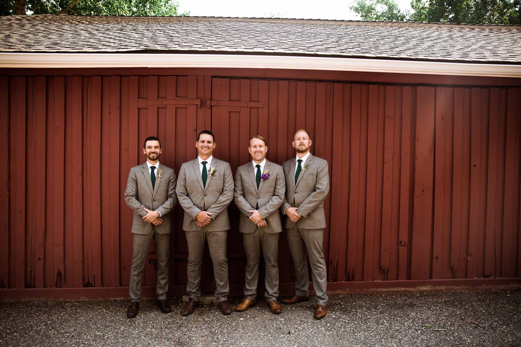 Calgary wedding photographer, portrait of the bridal party at Fish Creek Park