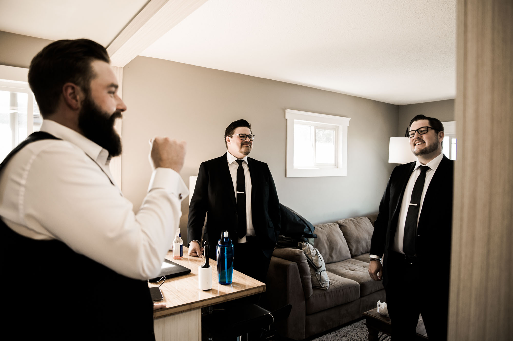 Calgary wedding photographer, bride and groom on their wedding day in Calgary