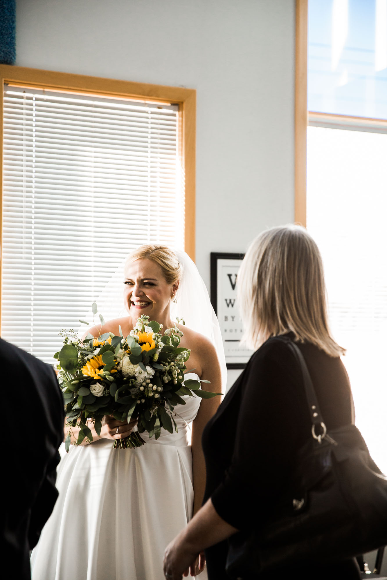 Calgary wedding photographer, bride and groom on their wedding day at a church in Calgary