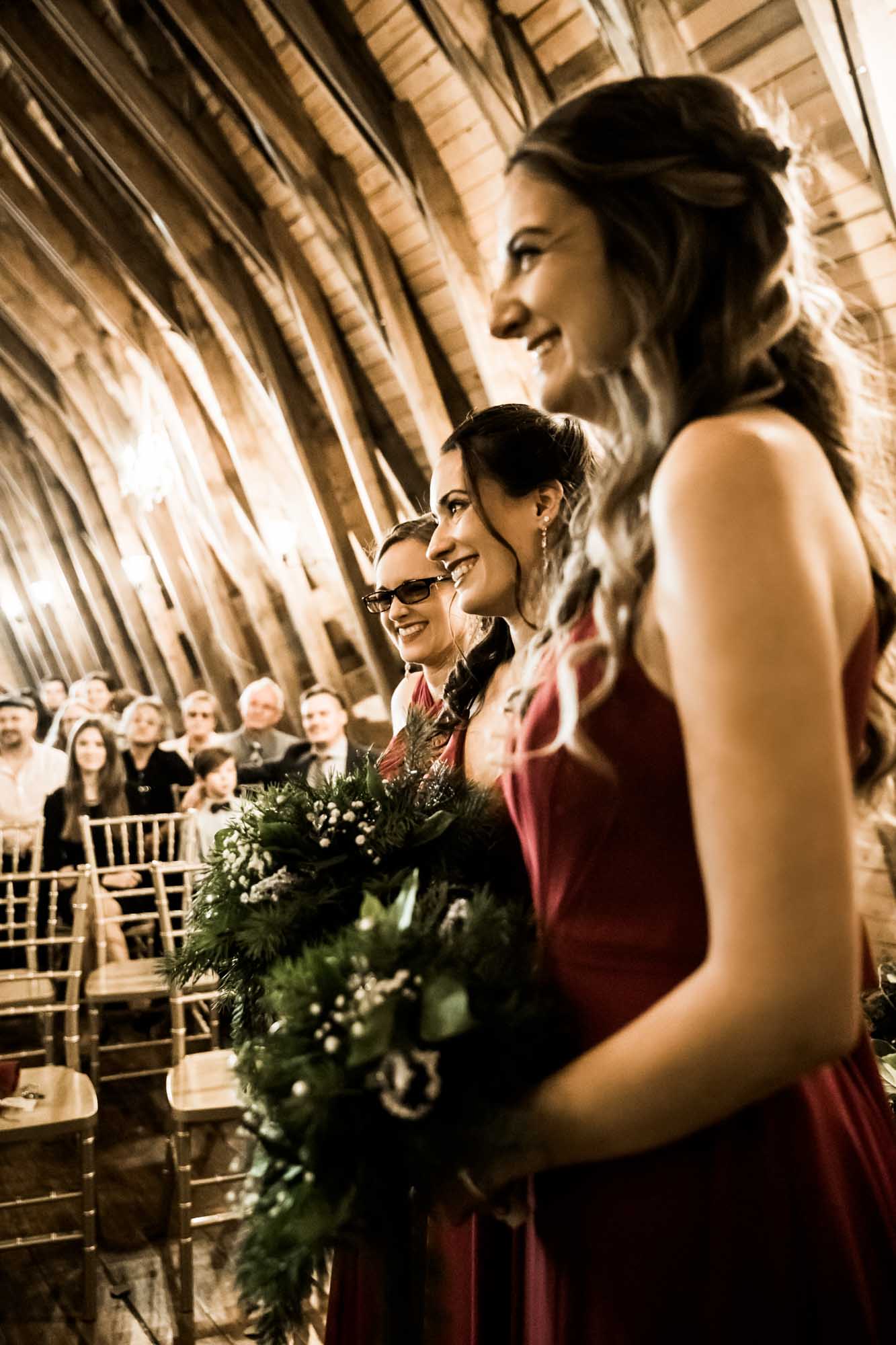 Alberta wedding photographer, wedding at the MVE The Heritage Centre in Cremona, bride and groom during their winter barn wedding