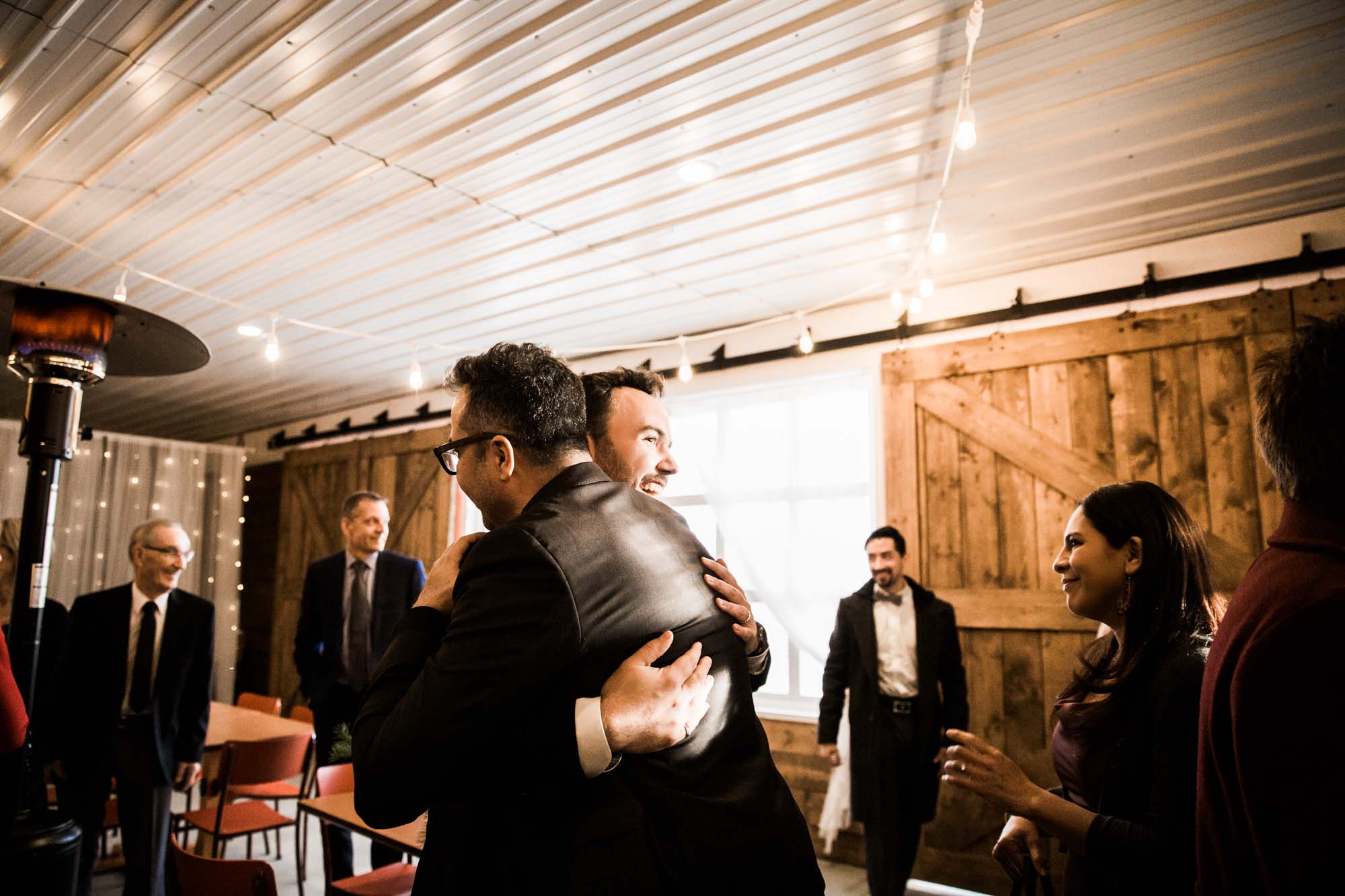 Alberta wedding photographer, wedding at the MVE The Heritage Centre in Cremona, bride and groom during their winter barn wedding