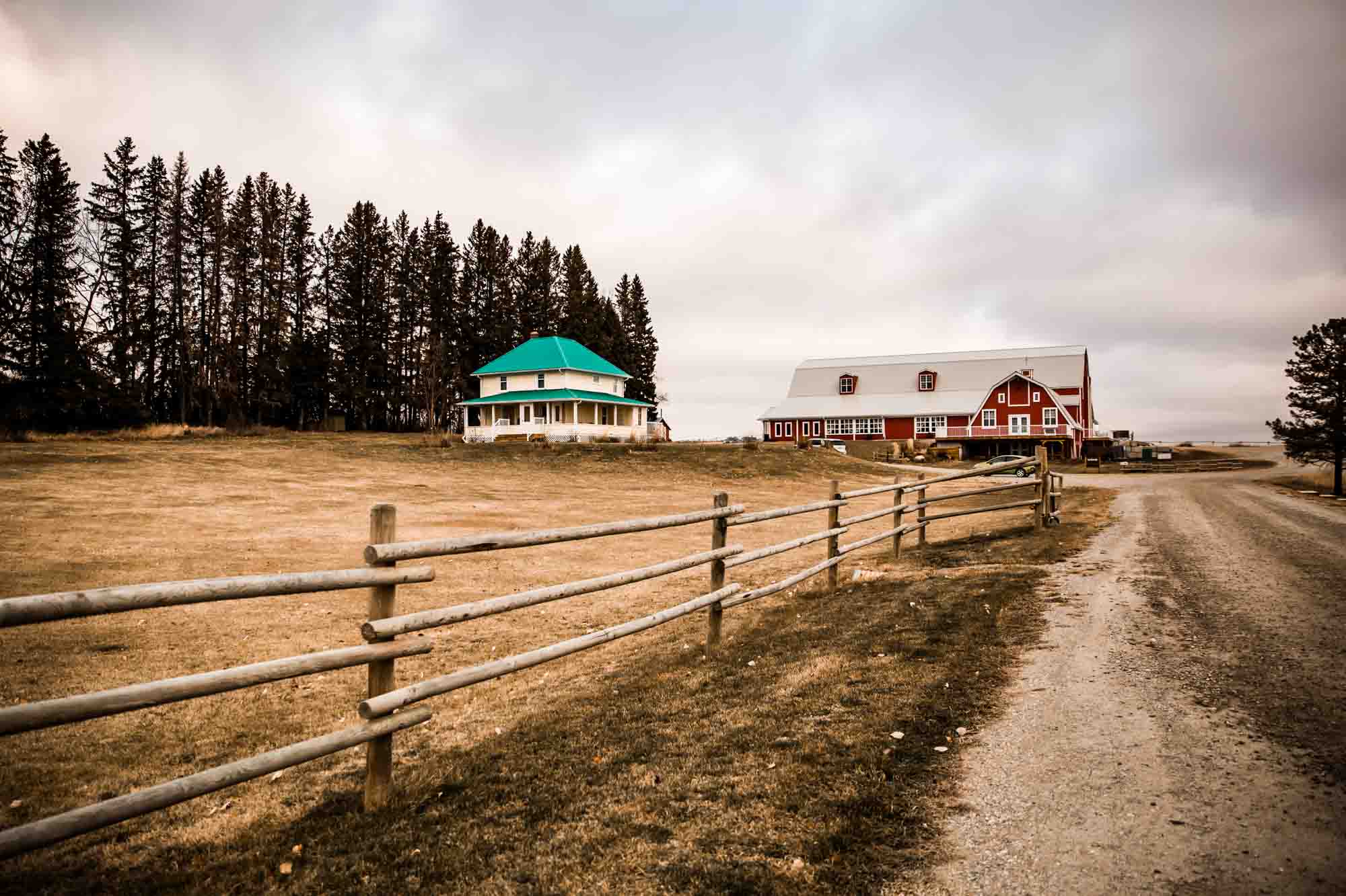 Alberta wedding photographer, wedding at the MVE The Heritage Centre in Cremona, bride and groom during their winter barn wedding