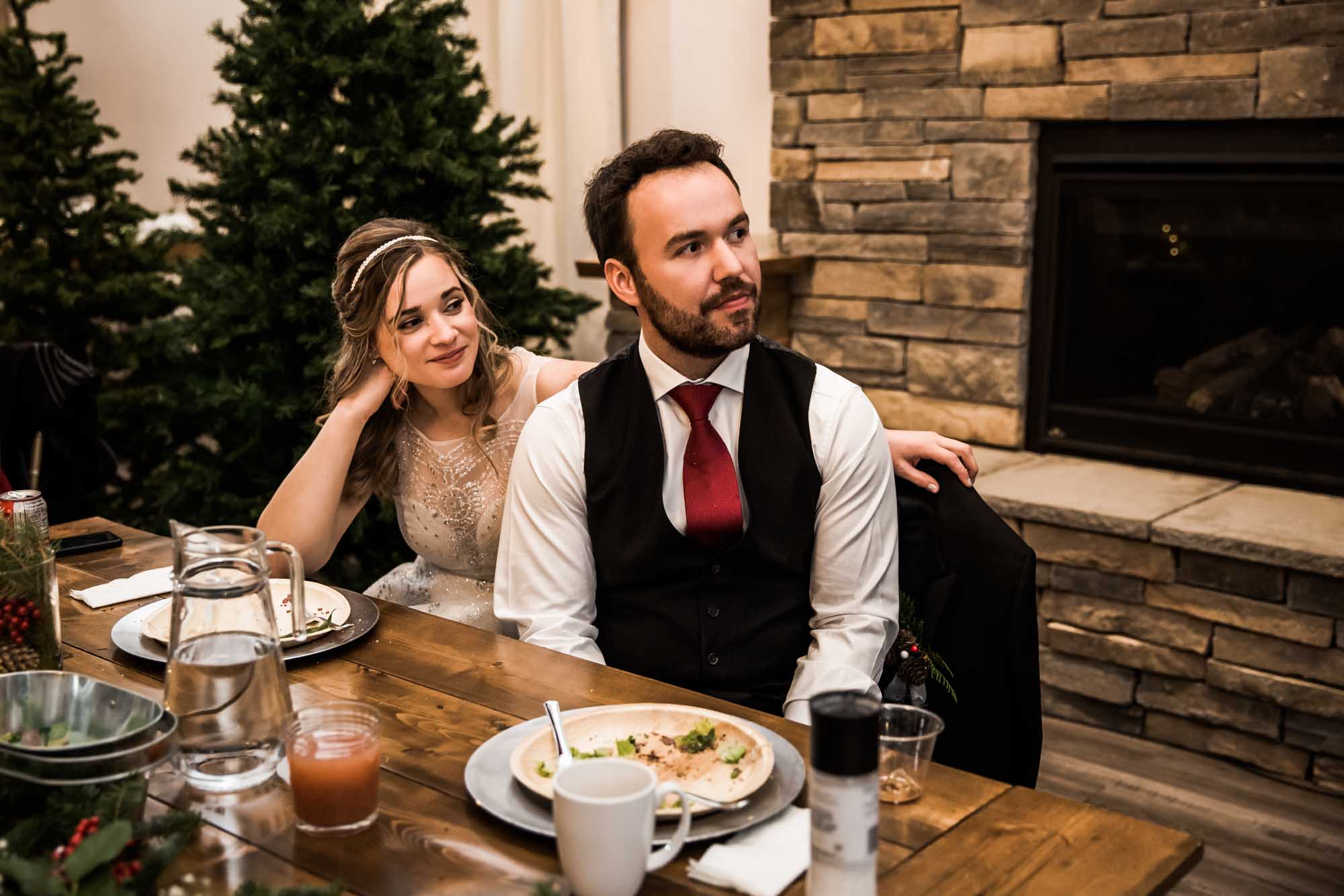 Alberta wedding photographer, wedding at the MVE The Heritage Centre in Cremona, bride and groom during their winter barn wedding