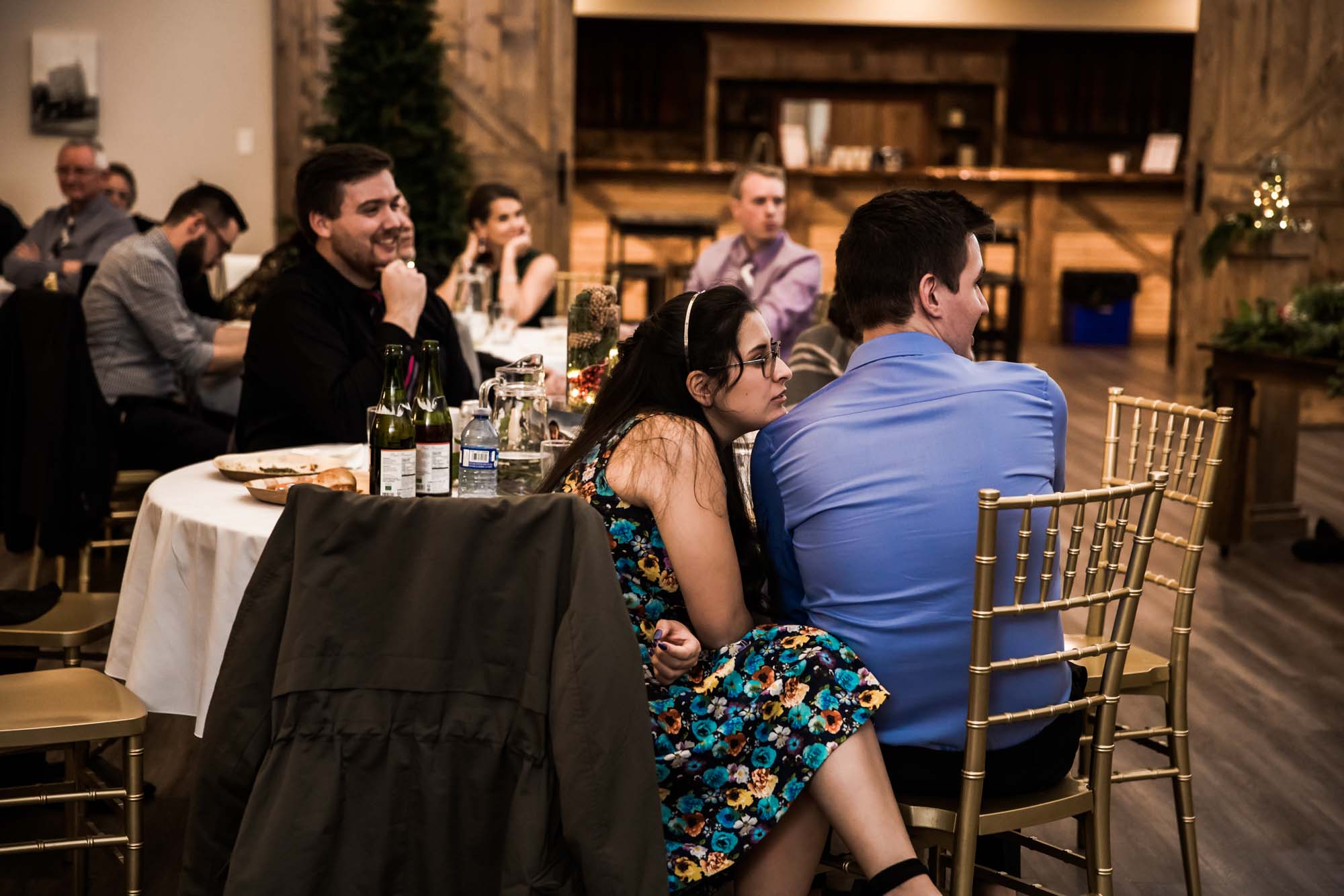 Alberta wedding photographer, wedding at the MVE The Heritage Centre in Cremona, bride and groom during their winter barn wedding