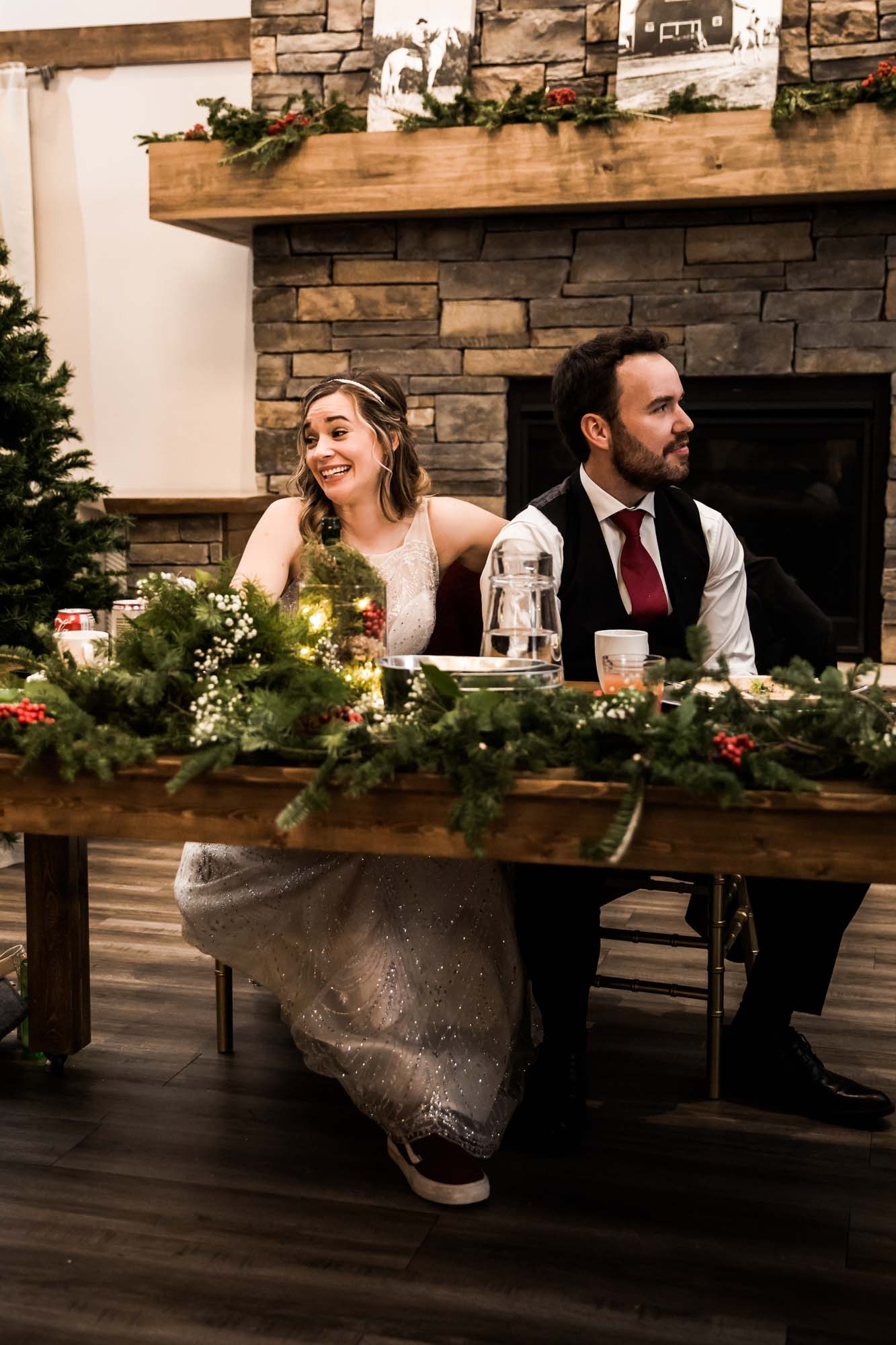 Alberta wedding photographer, wedding at the MVE The Heritage Centre in Cremona, bride and groom during their winter barn wedding