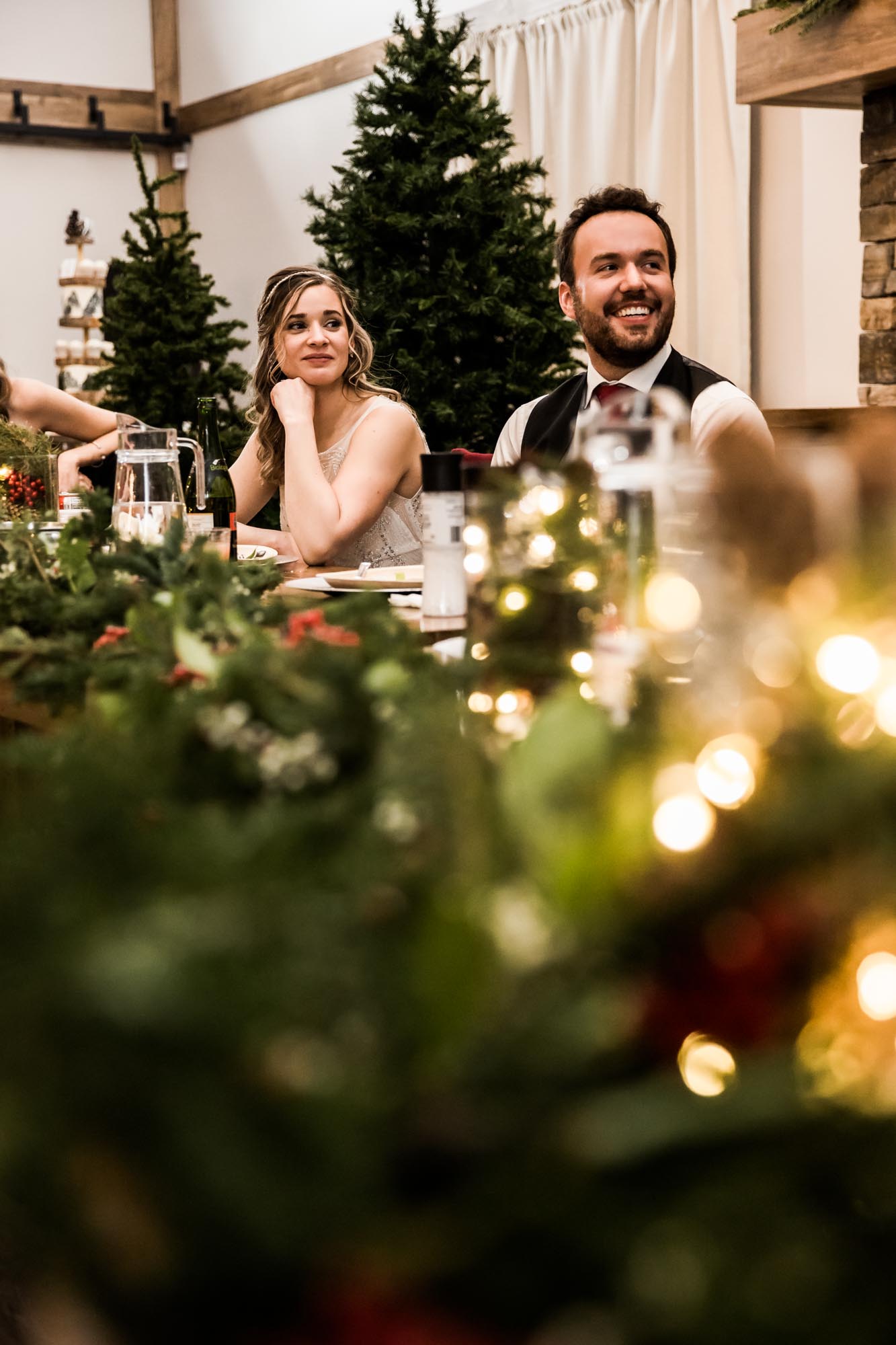 Alberta wedding photographer, wedding at the MVE The Heritage Centre in Cremona, bride and groom during their winter barn wedding