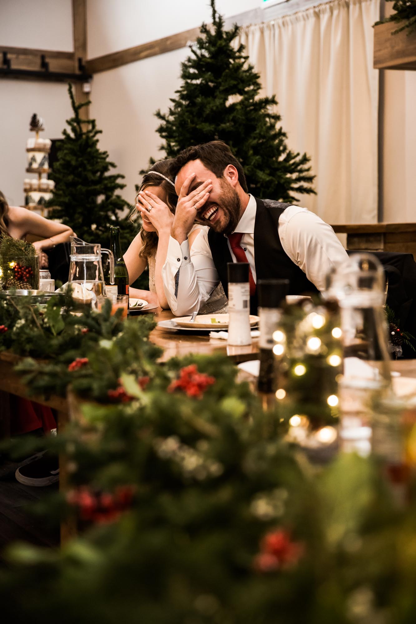 Alberta wedding photographer, wedding at the MVE The Heritage Centre in Cremona, bride and groom during their winter barn wedding