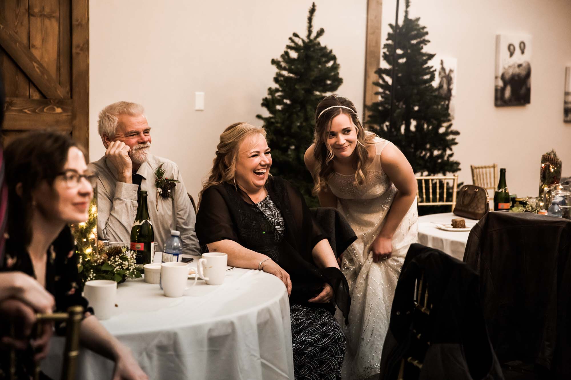 Alberta wedding photographer, wedding at the MVE The Heritage Centre in Cremona, bride and groom during their winter barn wedding