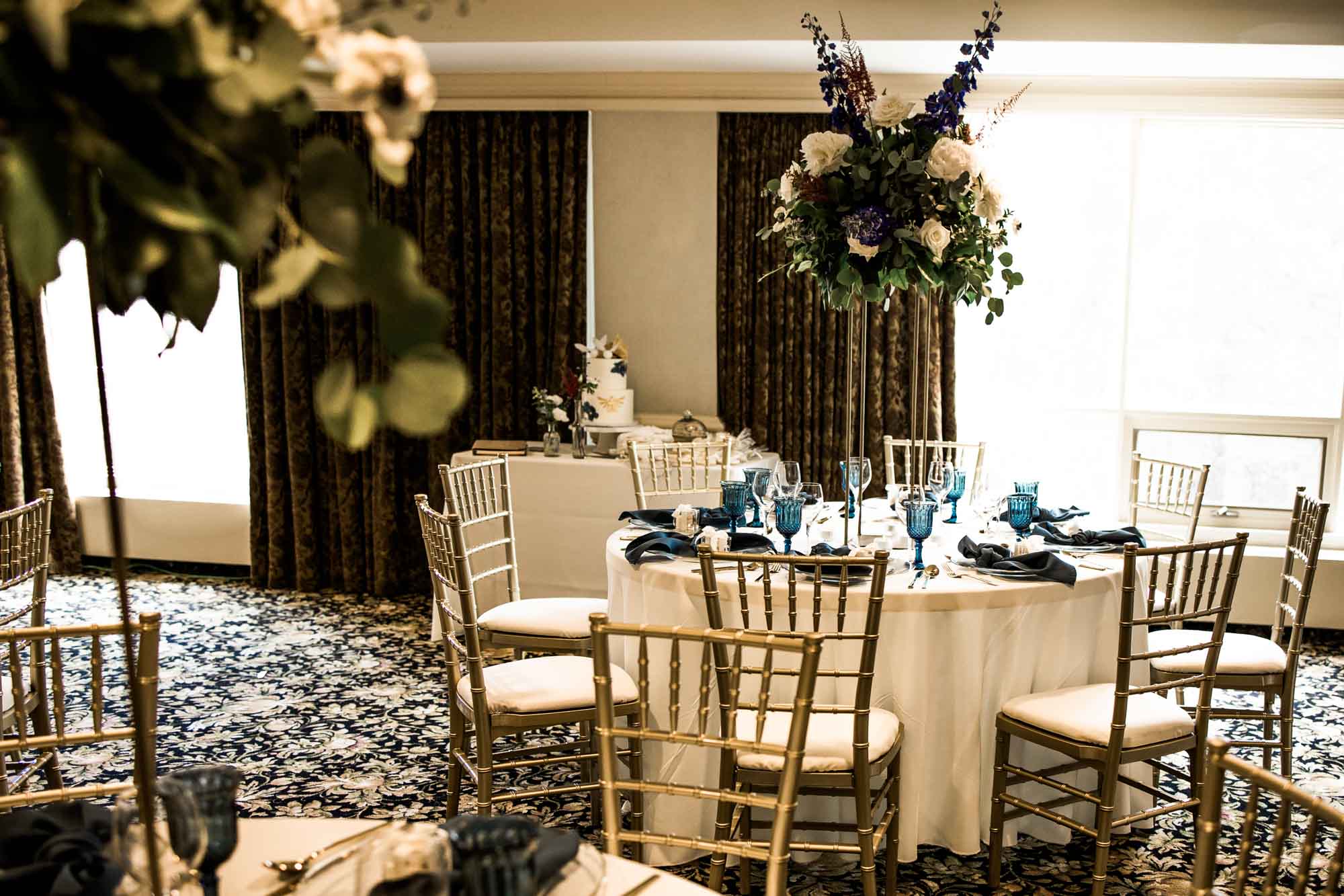 Banff wedding photographer, a couple on their wedding day at the Rimrock, St Mary's Parish in Banff National Park