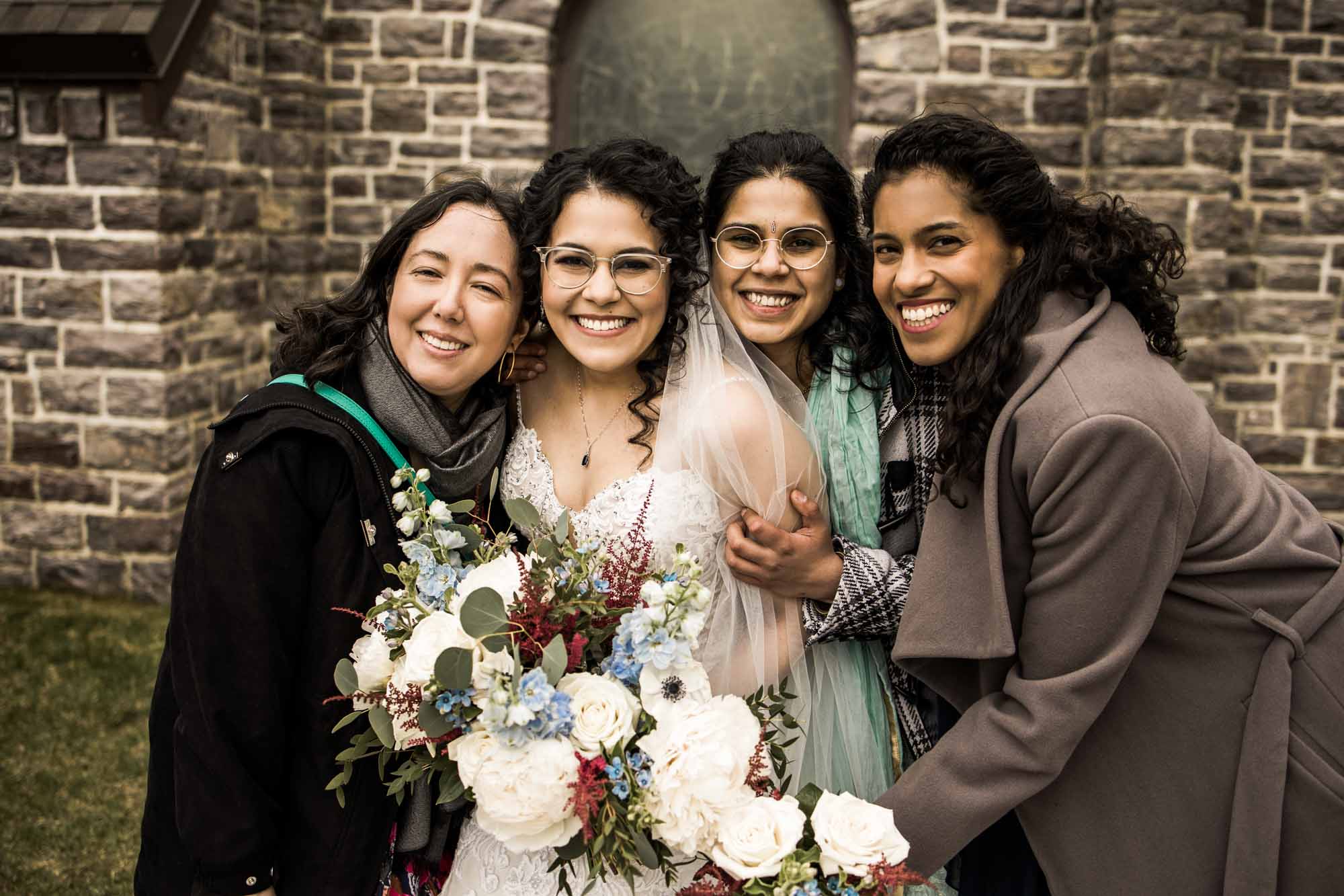 Banff wedding photographer, a couple on their wedding day at the Rimrock, St Mary's Parish in Banff National Park