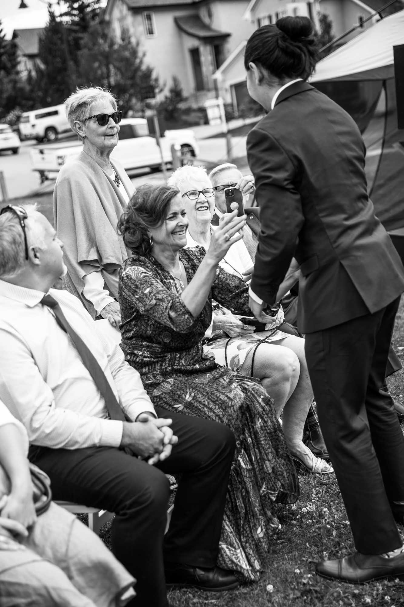 Calgary and Kananaskis Country wedding photographer, wedding ceremony and reception at Crestmont community hall in Calgary