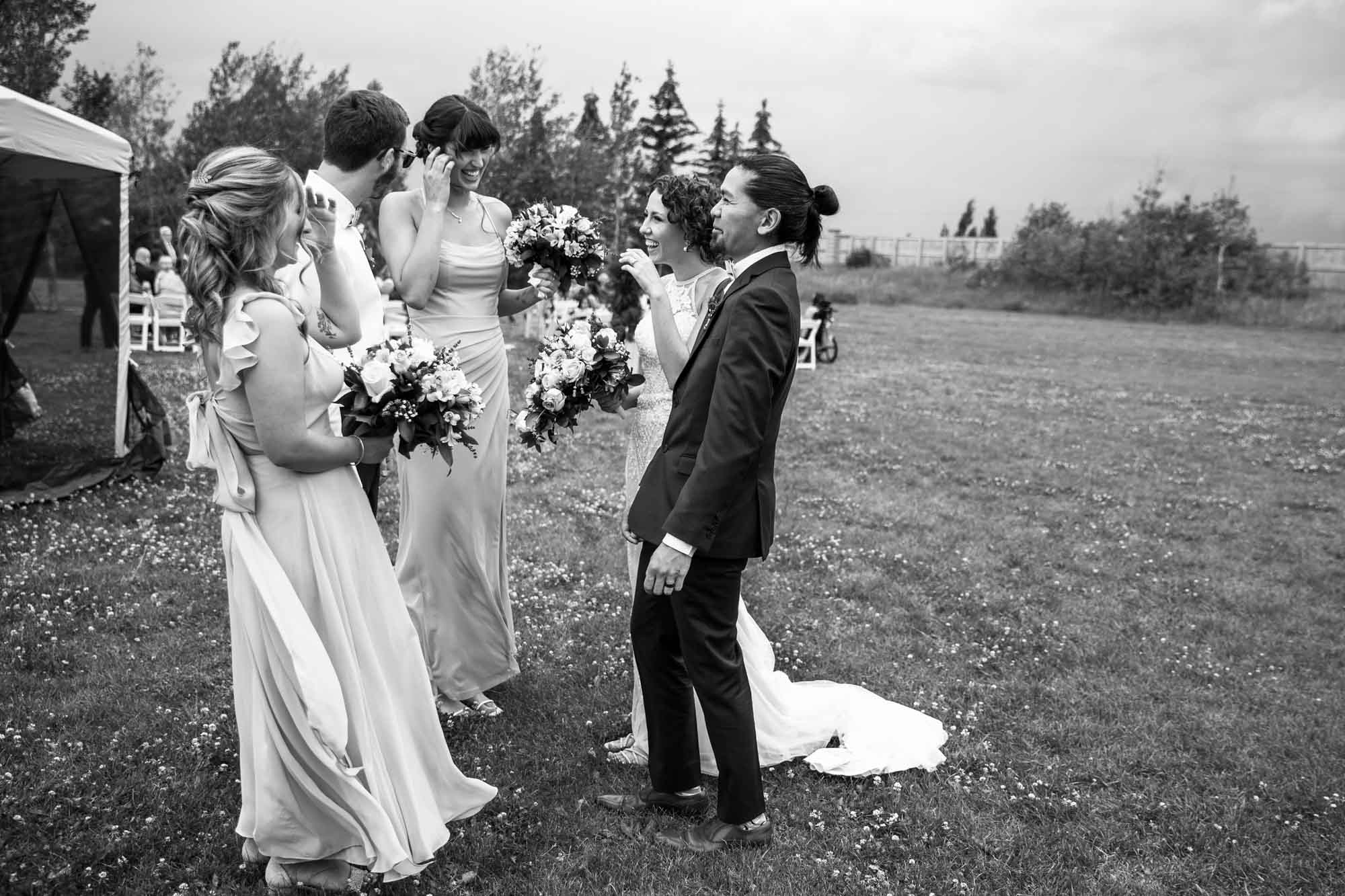 Calgary and Kananaskis Country wedding photographer, wedding ceremony and reception at Crestmont community hall in Calgary