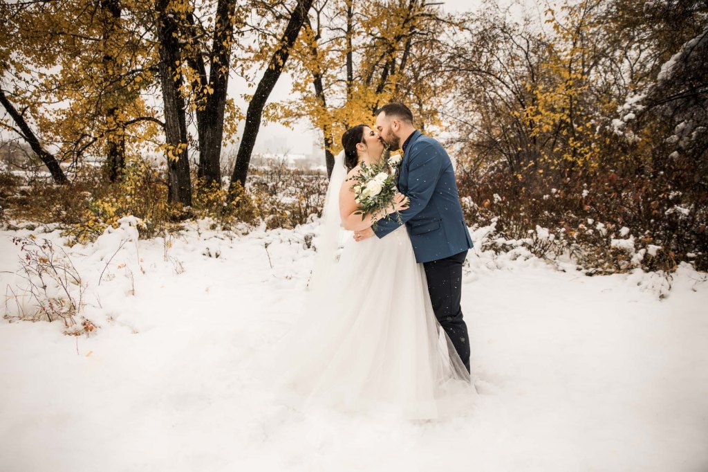Emily and Chadd’s Snowy Fall&nbsp;Wedding