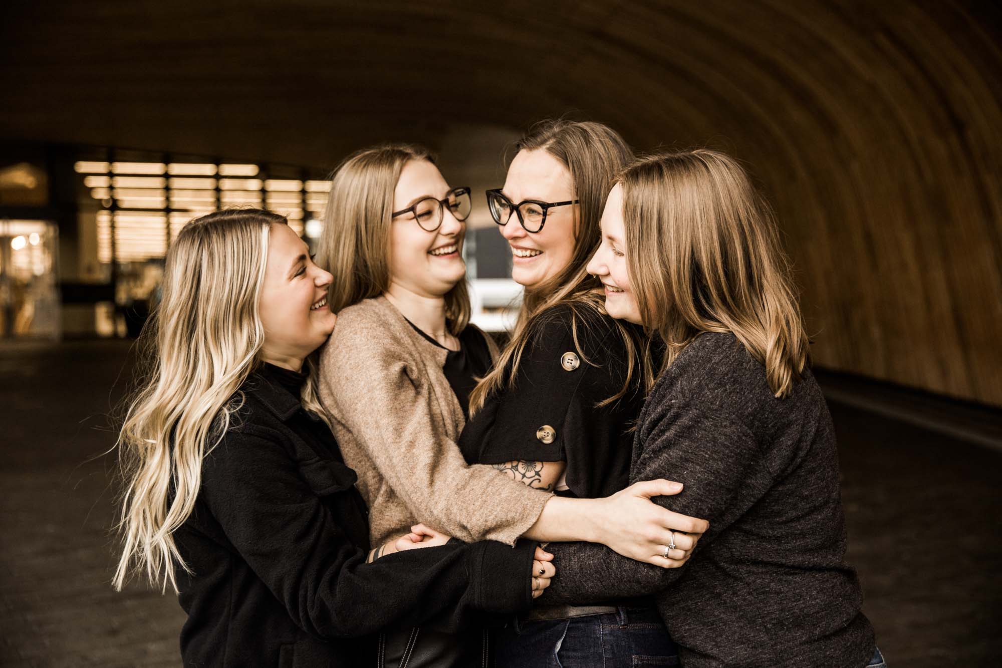 Calgary lifestyle photographer, family photos at the Calgary Central Library in the East Village downtown
