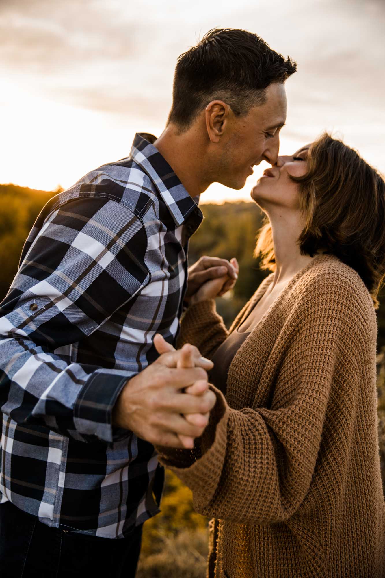 Posing prompts for couples, engagement, wedding photography, couple being posed by photographer during engagement or wedding photos