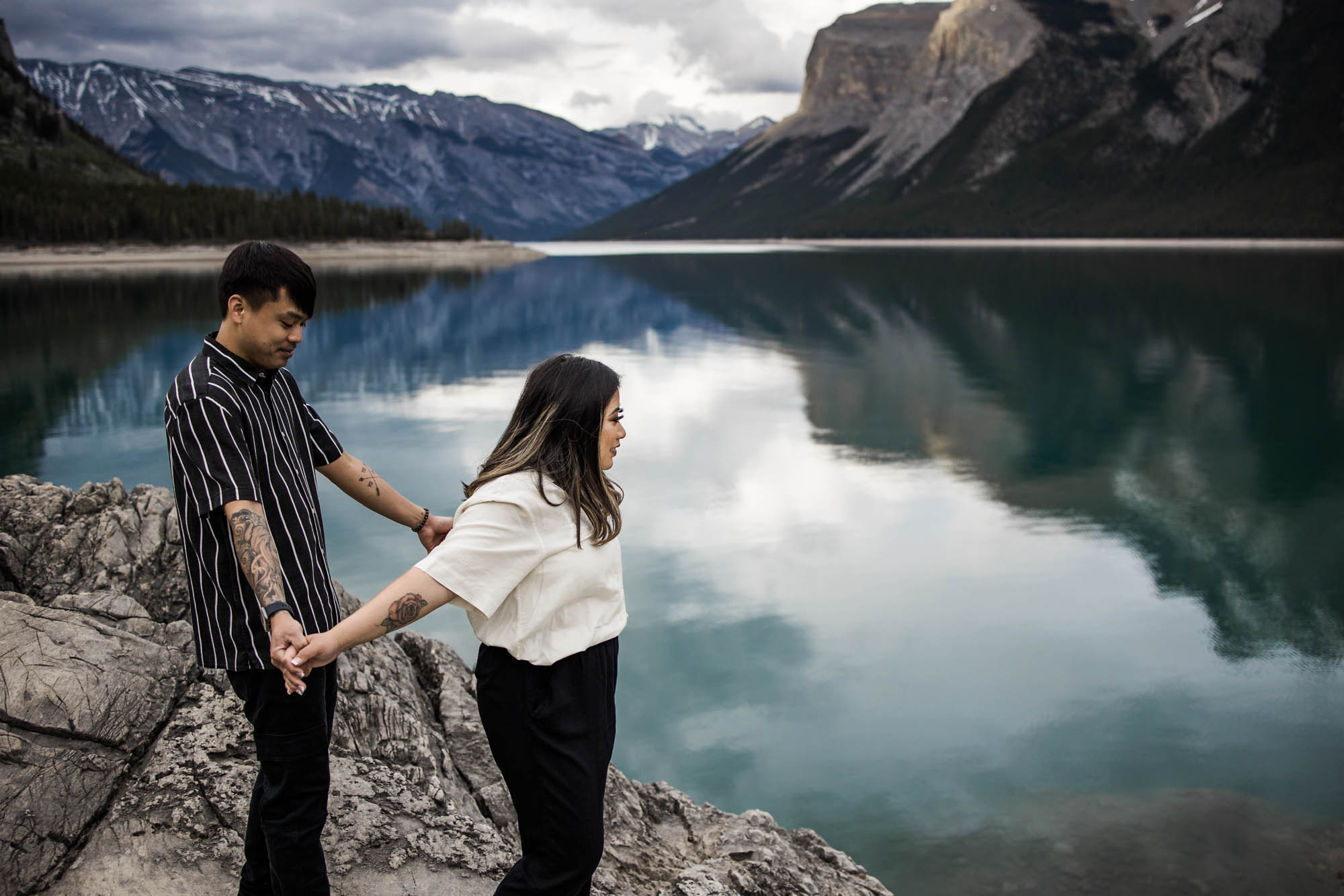 Posing prompts for couples, engagement, wedding photography, couple being posed by photographer during engagement or wedding photos