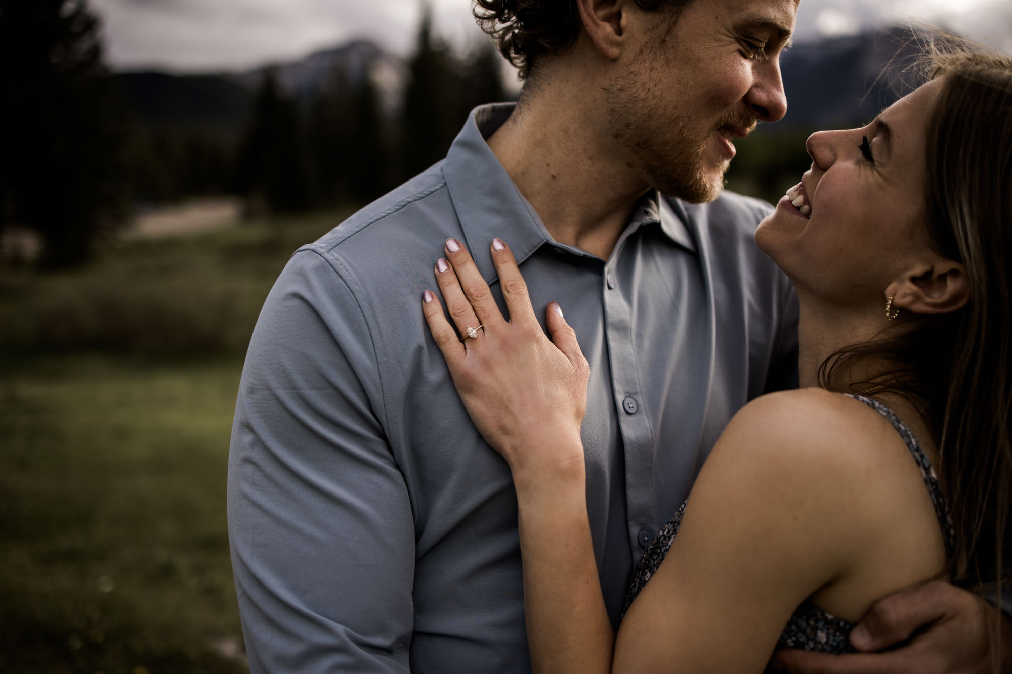 Posing prompts for couples, engagement, wedding photography, couple being posed by photographer during engagement or wedding photos