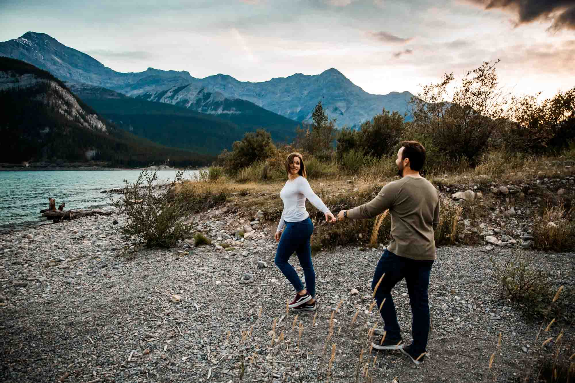 Posing prompts for couples, engagement, wedding photography, couple being posed by photographer during engagement or wedding photos