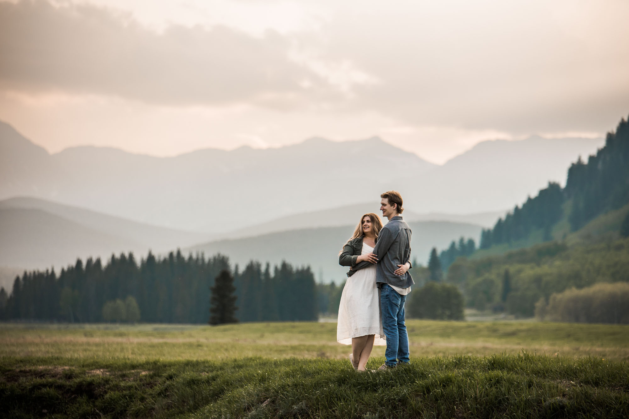 Calgary, Banff and Canmore wedding photographer, couple in Kananaskis Country during their engagement photos