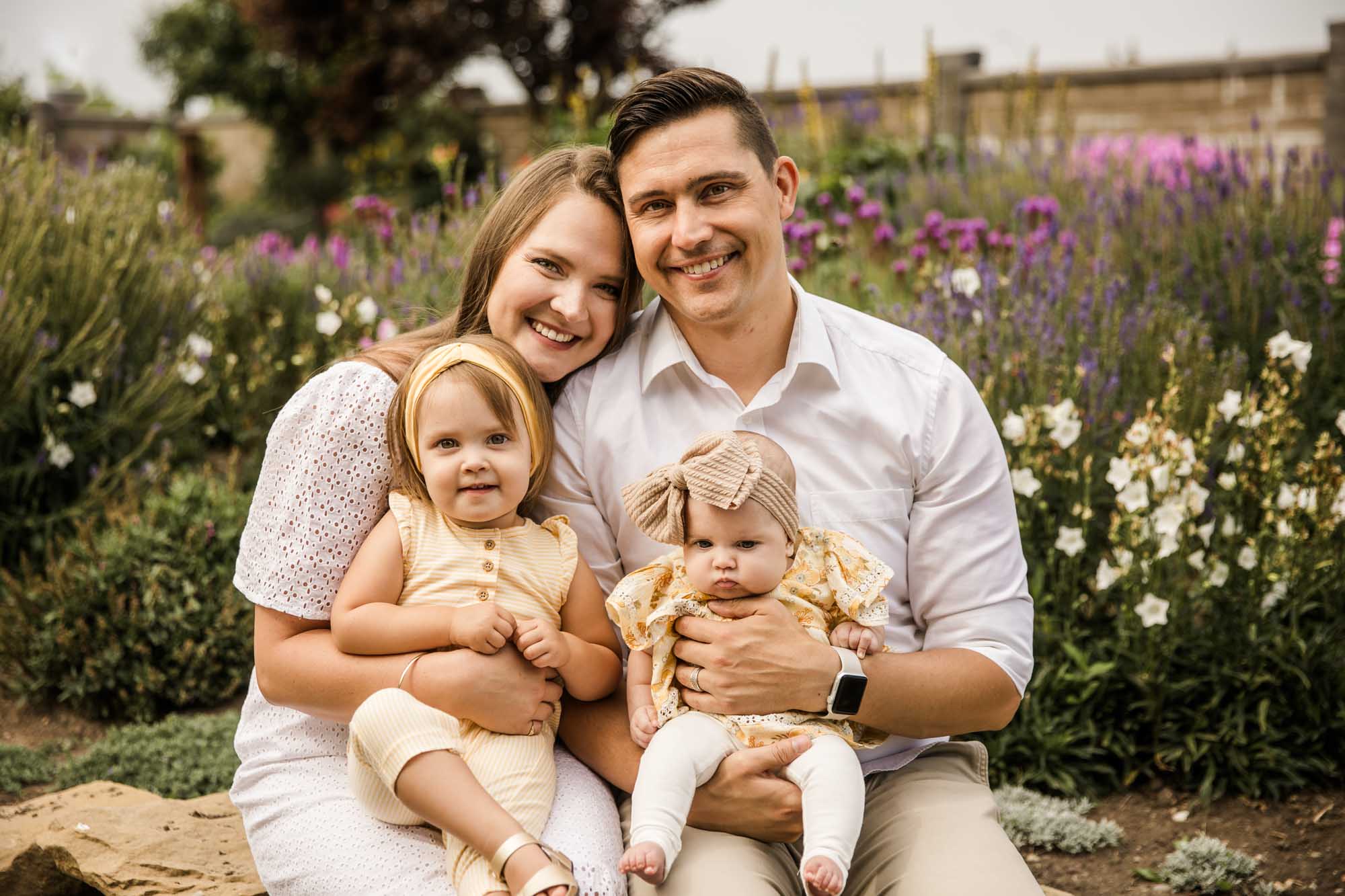 Calgary, Banff, Kananaskis Country lifestyle family photographer, natural and candid photos of a family at the Botanical Gardens of Silver Springs