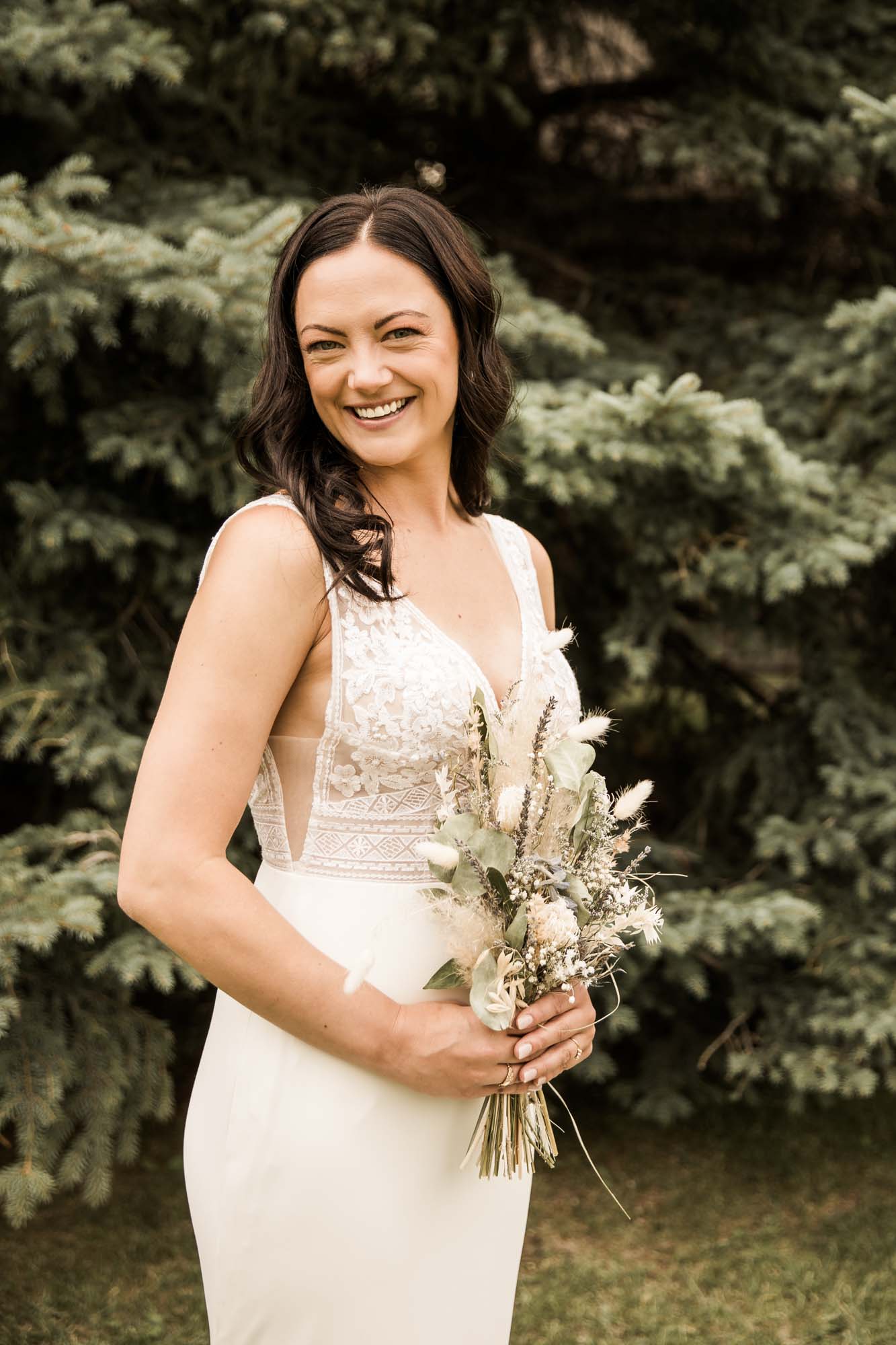 Calgary wedding photographer, candid photos of a micro intimate wedding at Two House Brewery small casual restaurant downtown Calgary