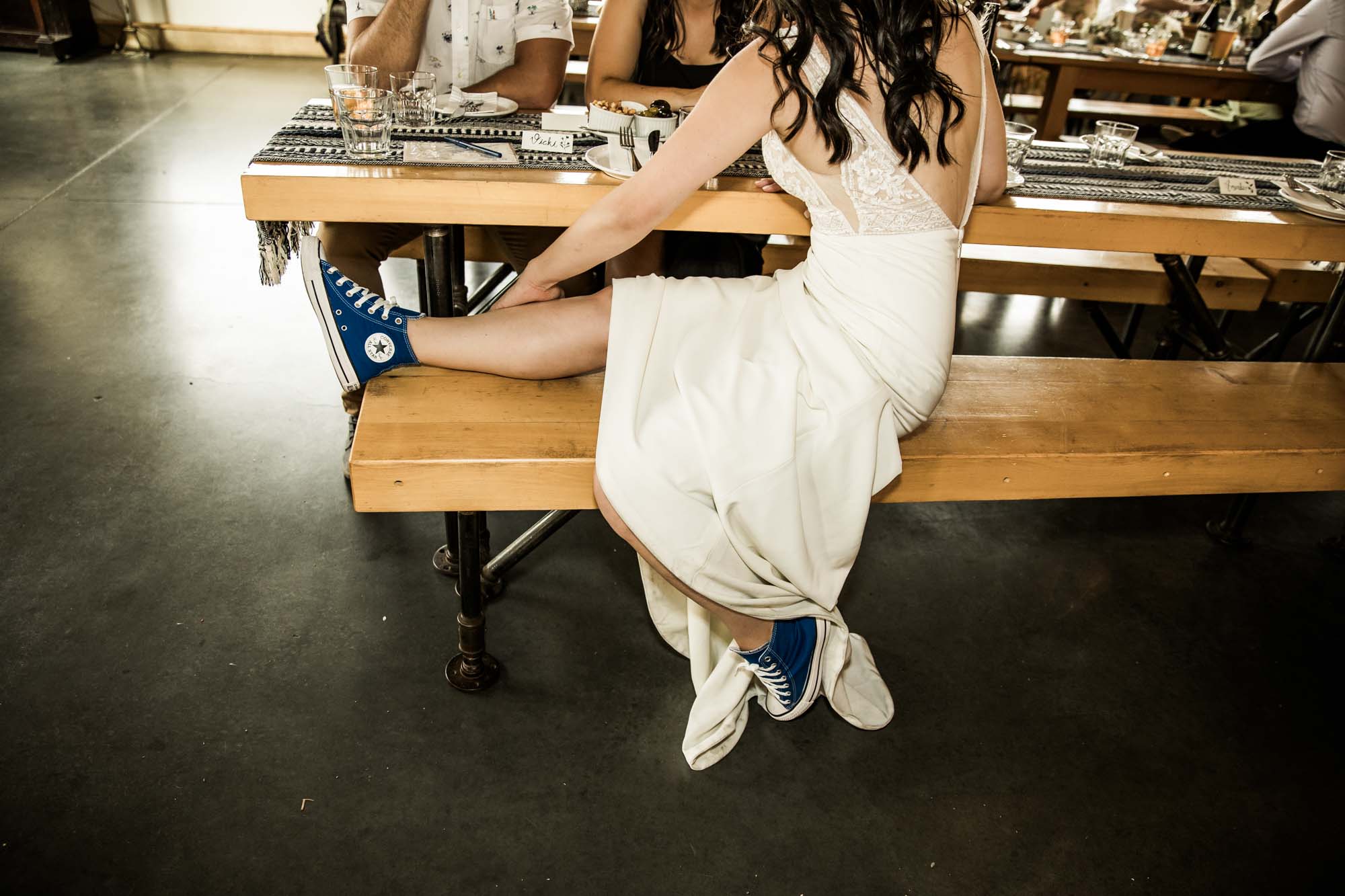 Calgary wedding photographer, candid photos of a micro intimate wedding at Two House Brewery small casual restaurant downtown Calgary