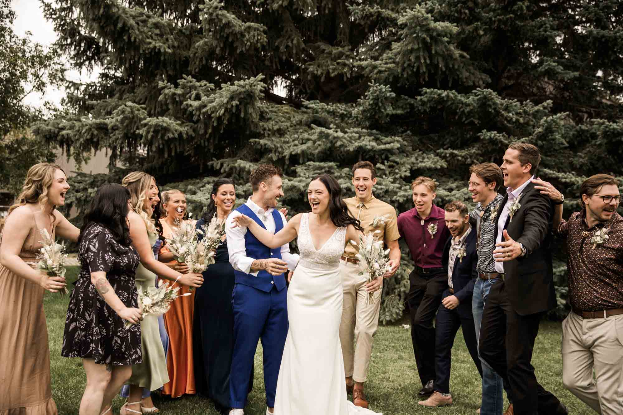 Calgary wedding photographer, candid photos of a micro intimate wedding at Two House Brewery small casual restaurant downtown Calgary