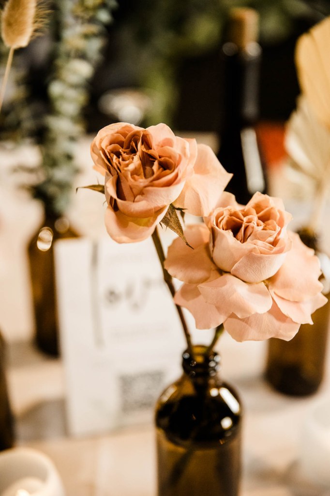 Wild Rose Brewery Calgary Wedding Photographer, couple on their wedding day at Bowmont Park, the Botanical Gardens of Silver Springs and Wild Rose Brewery