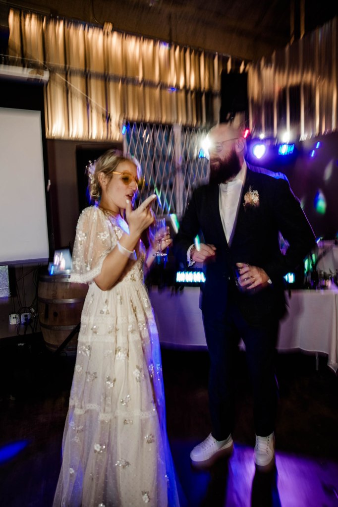 Wild Rose Brewery Calgary Wedding Photographer, couple on their wedding day at Bowmont Park, the Botanical Gardens of Silver Springs and Wild Rose Brewery