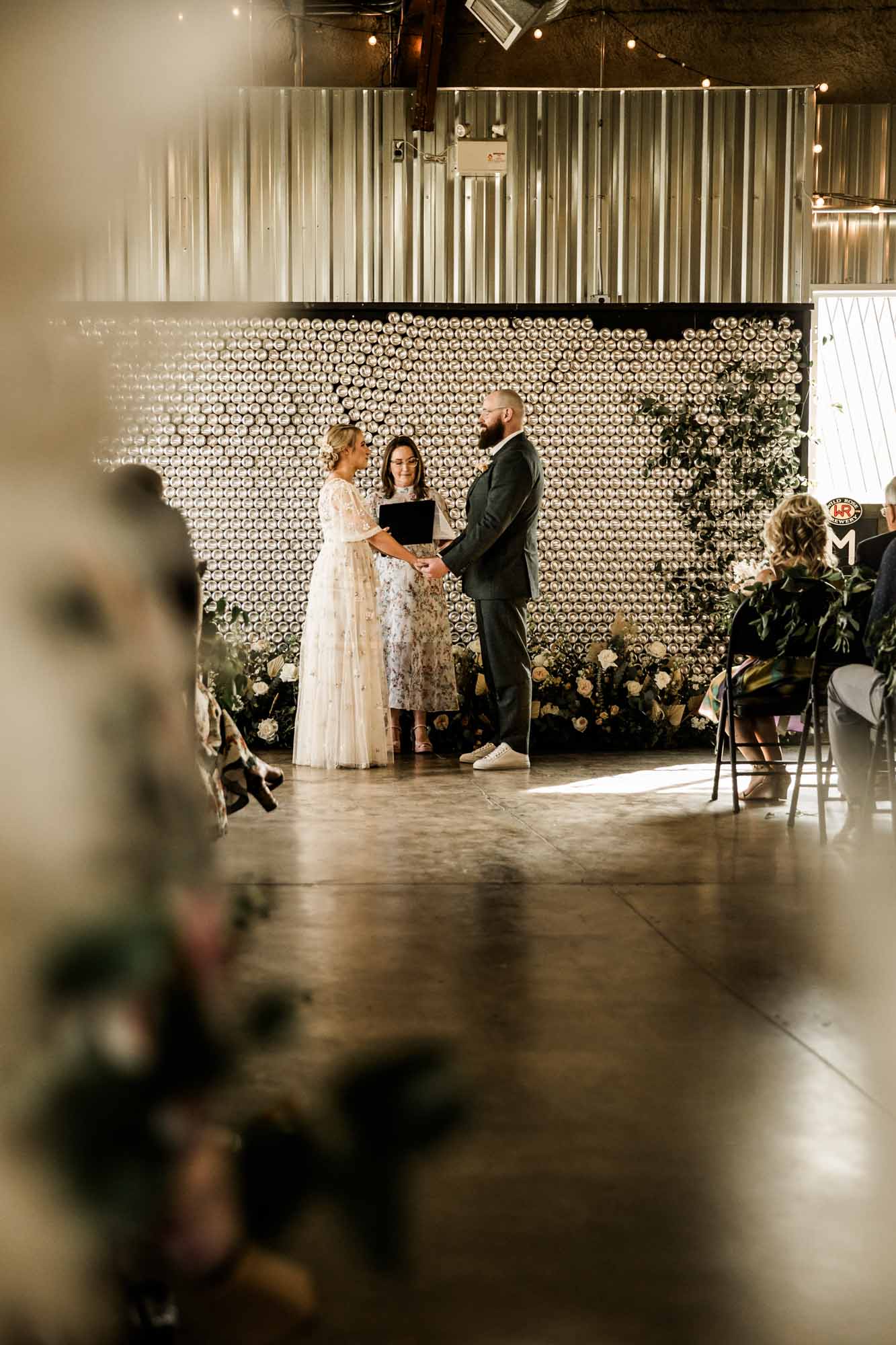 Wild Rose Brewery Calgary Wedding Photographer, couple on their wedding day at Bowmont Park, the Botanical Gardens of Silver Springs and Wild Rose Brewery