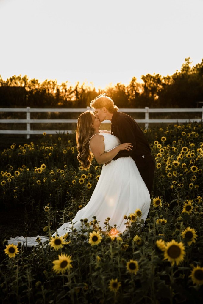 Calgary Alberta wedding photographer, farm, rustic, country, summer, sunflower wedding on a private property
