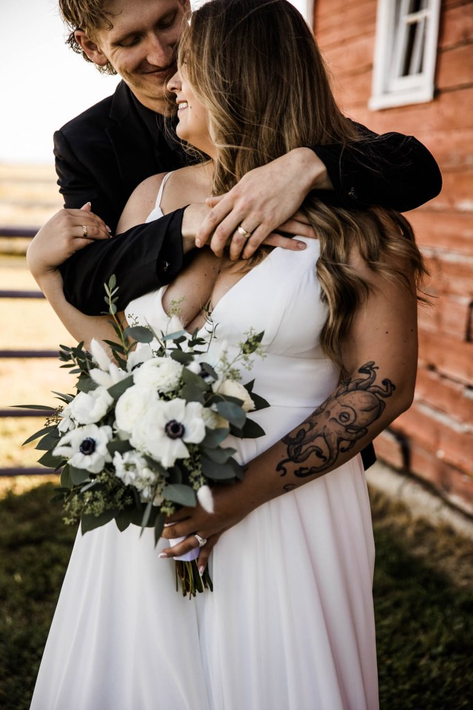 Calgary Alberta wedding photographer, farm, rustic, country, summer, sunflower wedding on a private property
