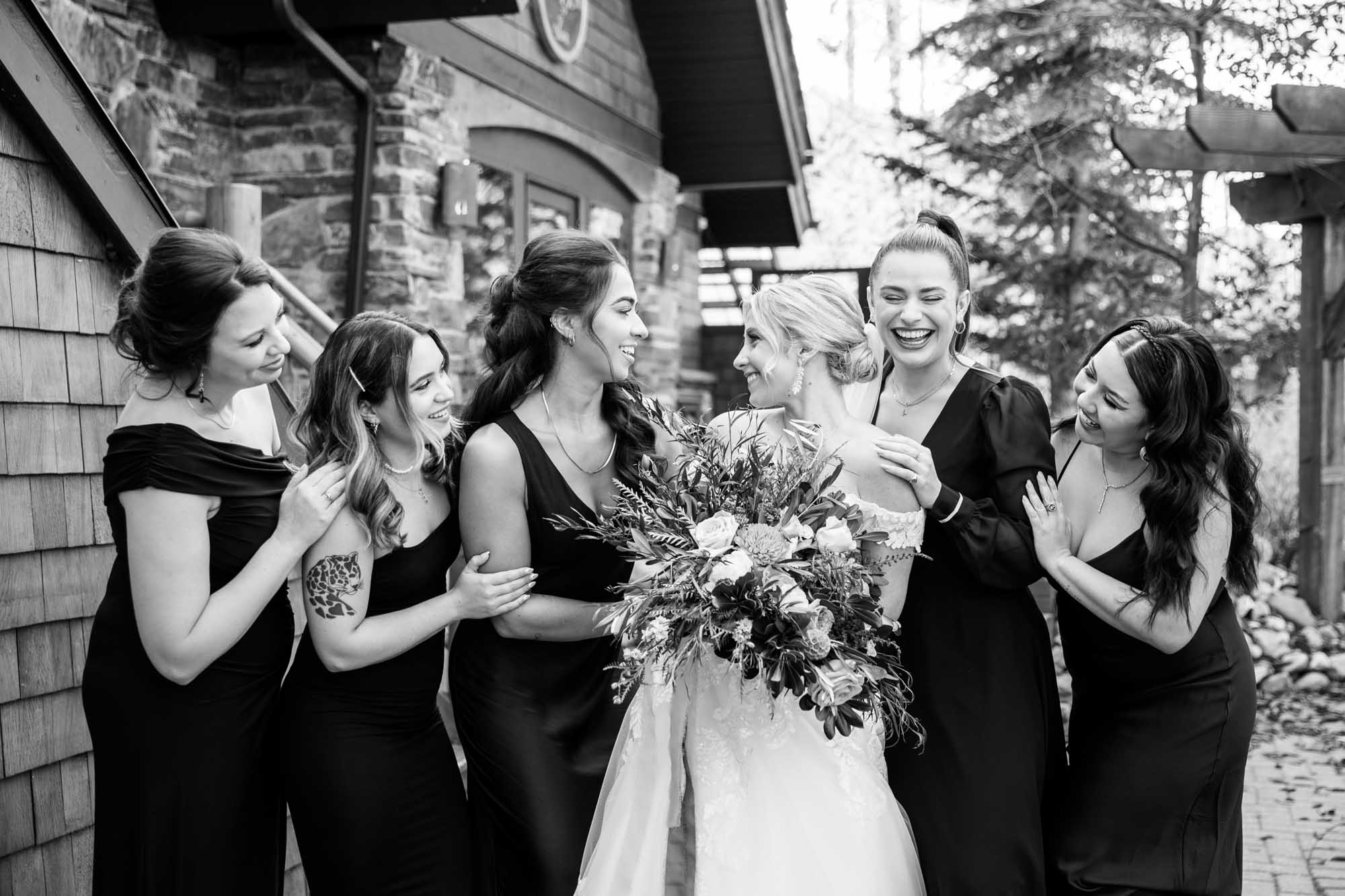 Calgary and Canmore wedding photographer, photography during a wedding at the Bear and Bison Inn in Canmore in the mountains