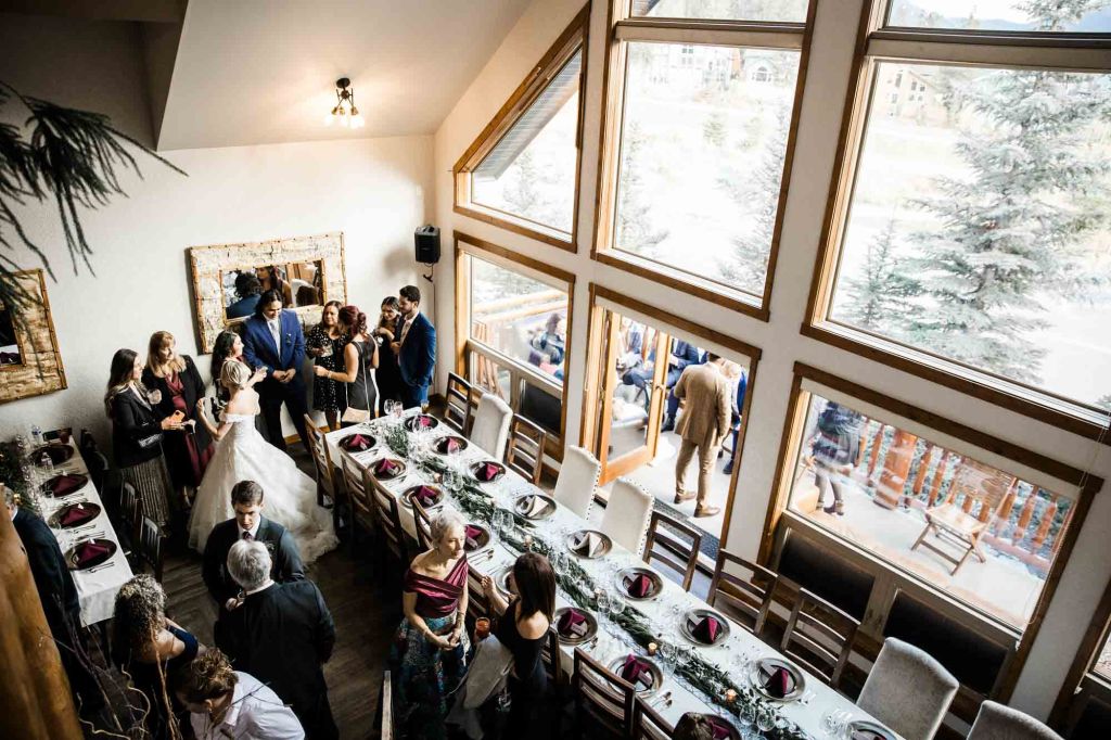 Calgary and Canmore wedding photographer, photography during a wedding at the Bear and Bison Inn in Canmore in the mountains