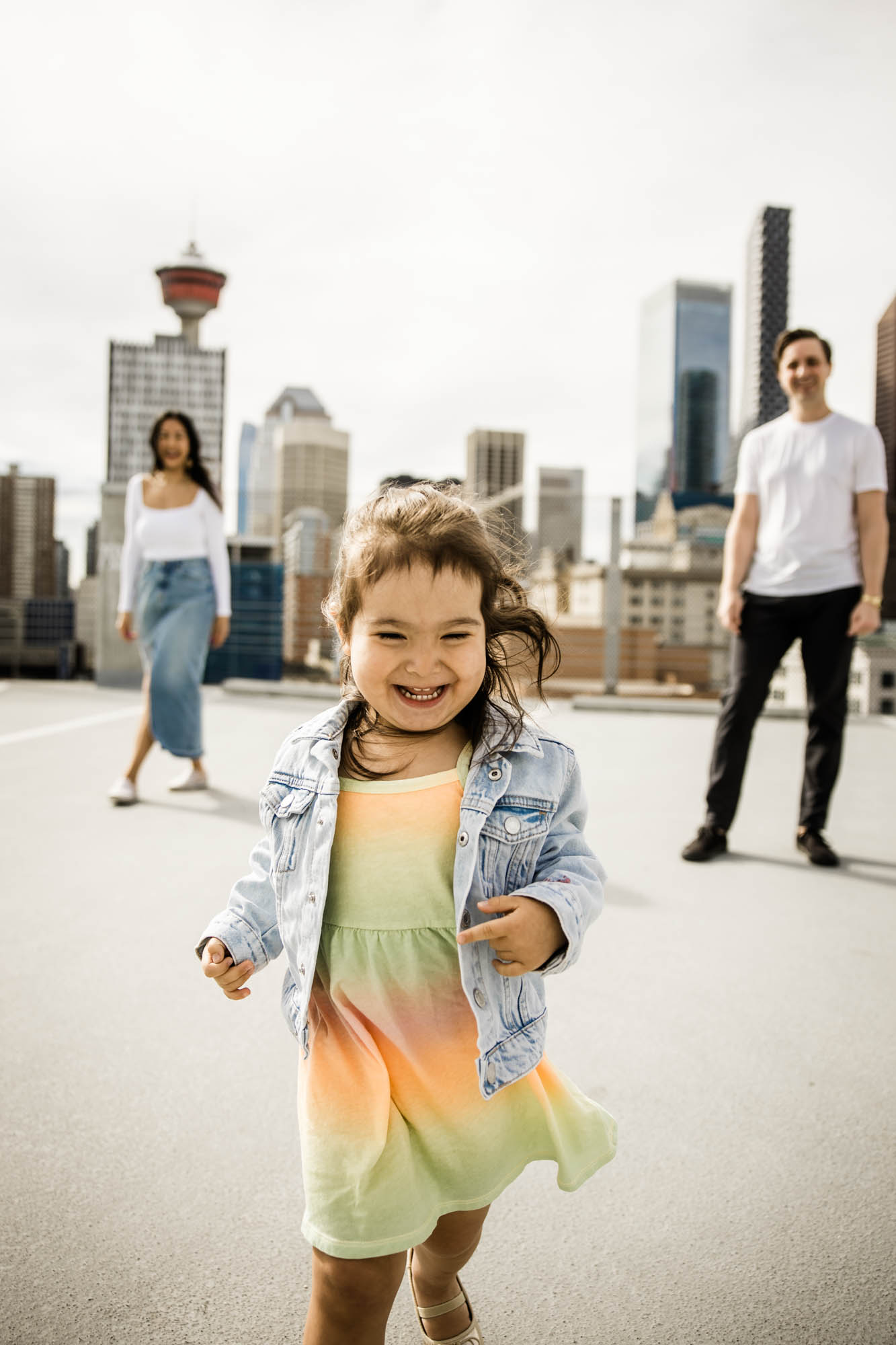 Calgary family photographer, mini session, family during their photoshoot at Platform Innovation Centre downtown, modern urban family photos