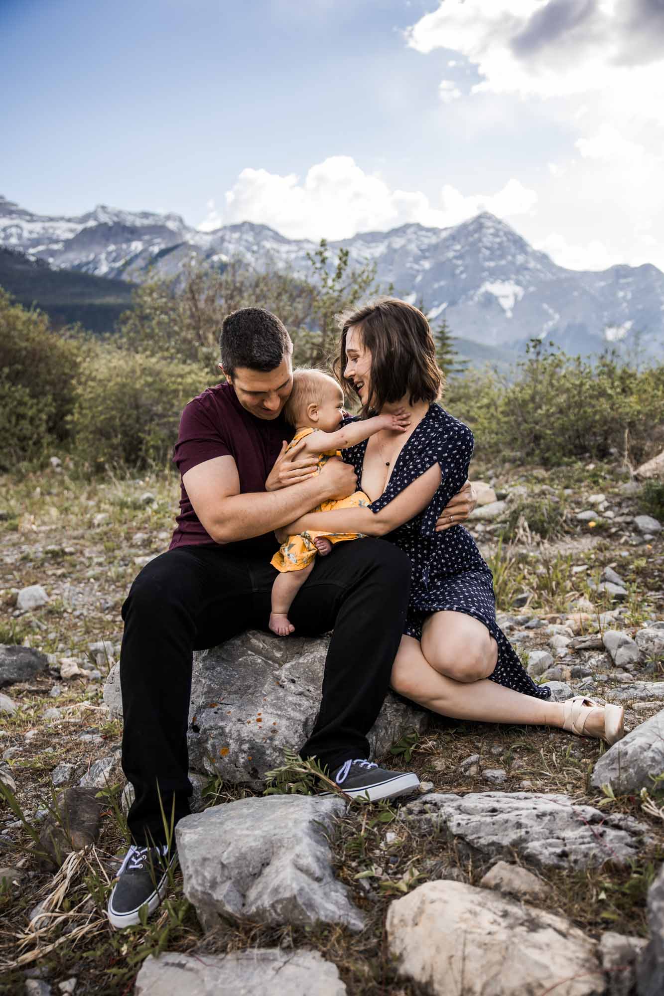 Calgary, Kananaskis Country, Canmore, Banff family photographer, family during their photoshoot in the mountains in Kananaskis Country