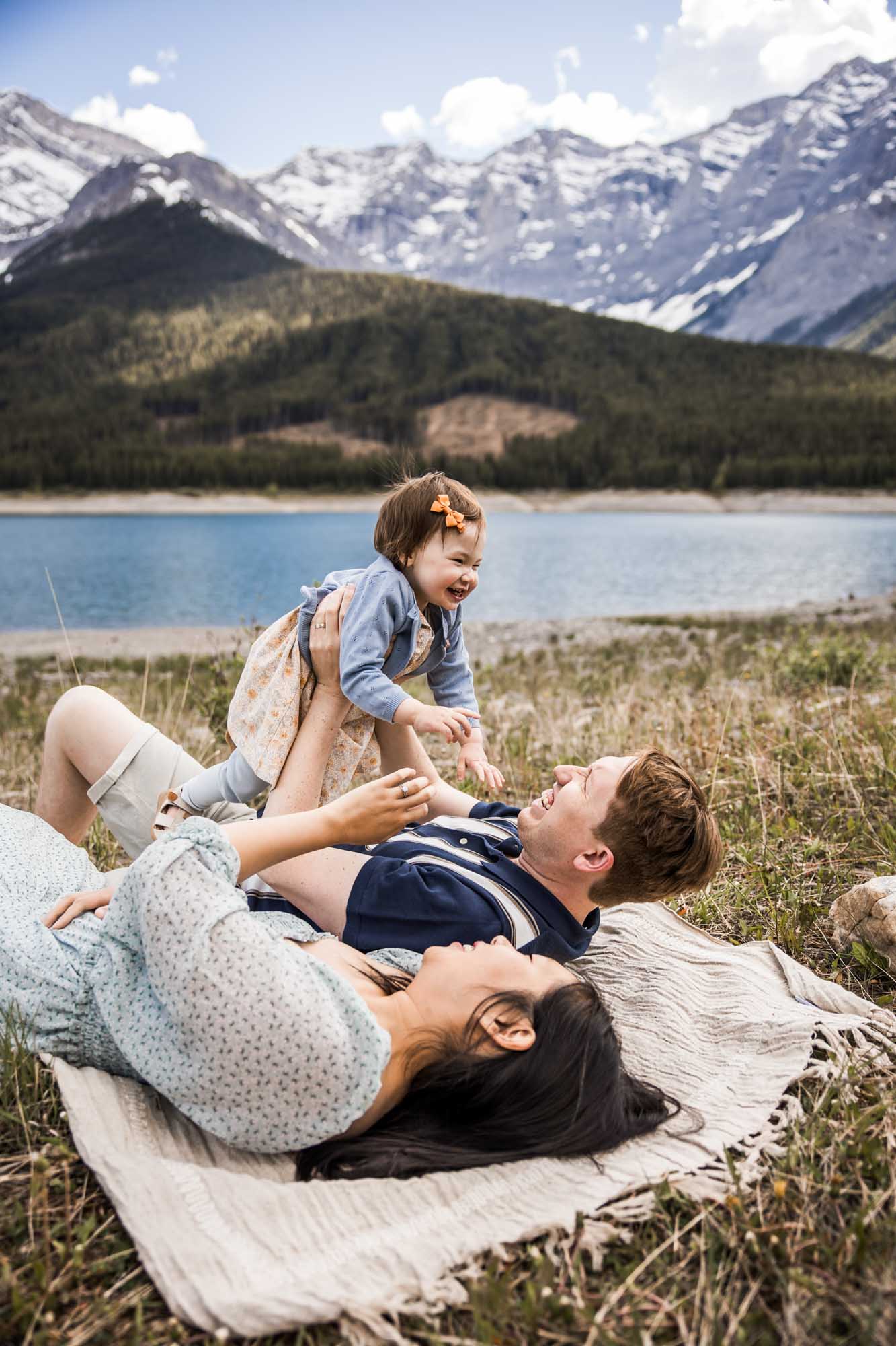 Calgary, Kananaskis Country, Canmore, Banff family photographer, family during their photoshoot in the mountains in Kananaskis Country