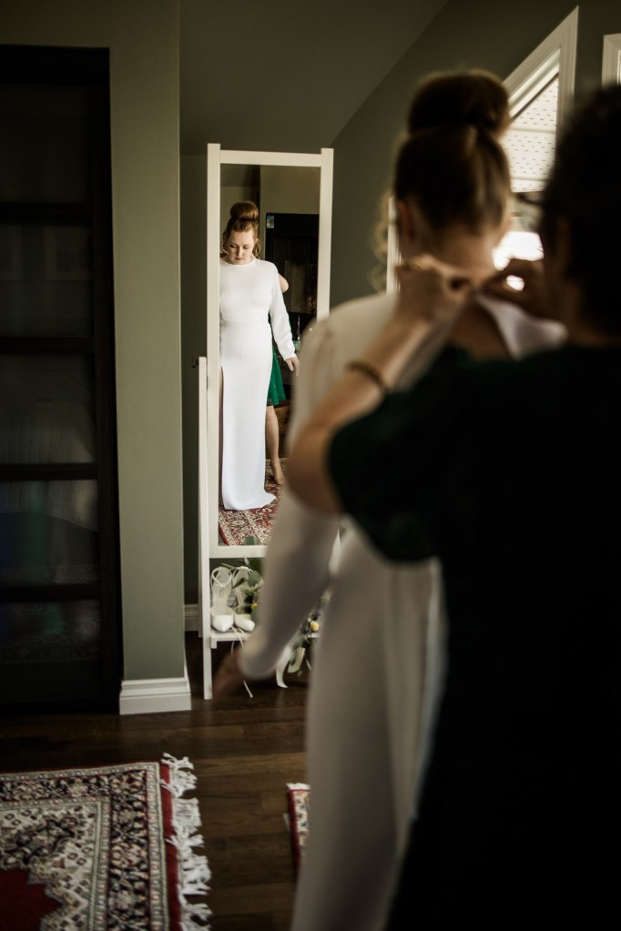 Calgary wedding photographer, intimate restaurant wedding, micro wedding, The Wednesday Room, Stephen Avenue downtown, vintage editorial wedding photography