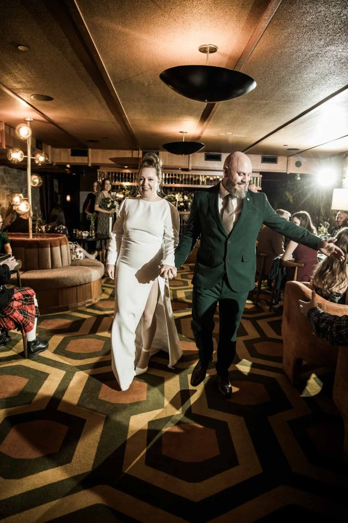 Calgary wedding photographer, intimate restaurant wedding, micro wedding, The Wednesday Room, Stephen Avenue downtown, vintage editorial wedding photography