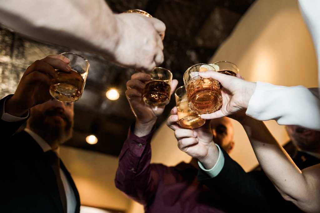 Calgary wedding photographer, intimate restaurant wedding, micro wedding, The Wednesday Room, Stephen Avenue downtown, vintage editorial wedding photography