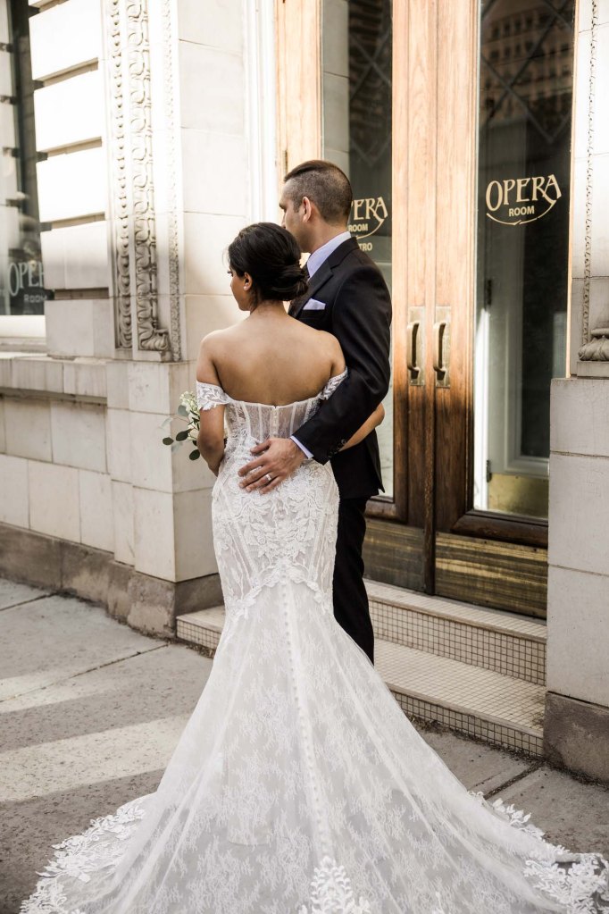 Calgary wedding photographer, intimate restaurant wedding, micro wedding, The Opera Room at Teatro, Stephen Avenue downtown, editorial wedding photography