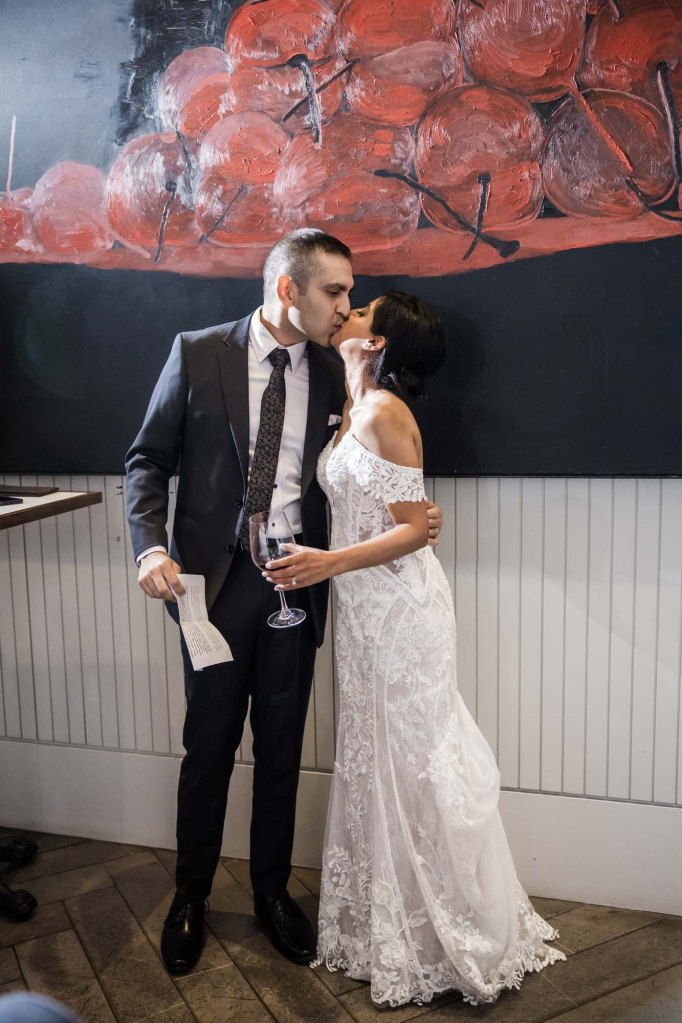 Calgary wedding photographer, intimate restaurant wedding, micro wedding, The Opera Room at Teatro, Stephen Avenue downtown, editorial wedding photography