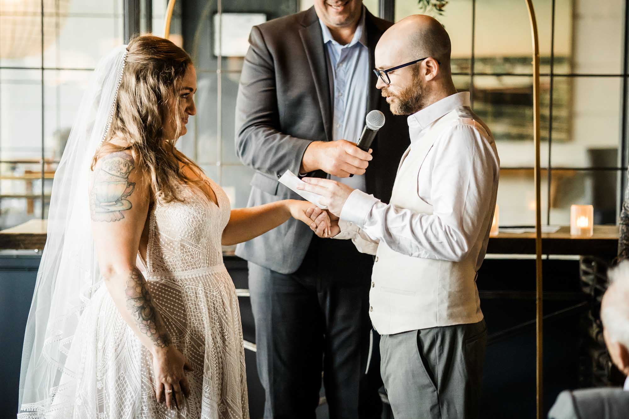 Calgary wedding photographer, wedding at the Nash in Inglewwod, Off cut bar, candid, warm and vibrant micro wedding in a restaurant by Valerie Richer Photography