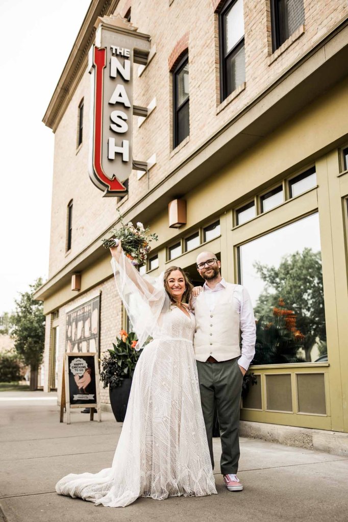 Calgary wedding photographer, wedding at the Nash in Inglewwod, Off cut bar, candid, warm and vibrant micro wedding in a restaurant by Valerie Richer Photography