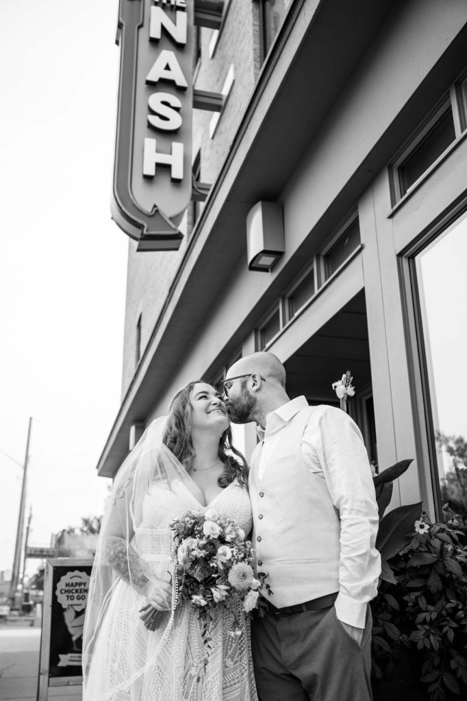 Calgary wedding photographer, wedding at the Nash in Inglewwod, Off cut bar, candid, warm and vibrant micro wedding in a restaurant by Valerie Richer Photography