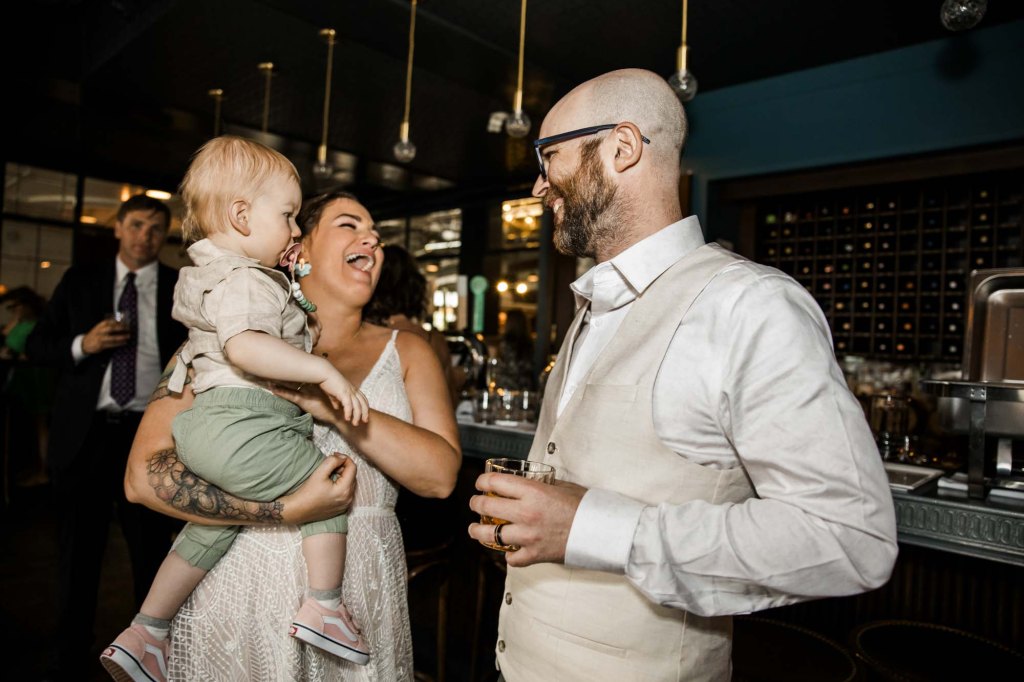 Calgary wedding photographer, wedding at the Nash in Inglewwod, Off cut bar, candid, warm and vibrant micro wedding in a restaurant by Valerie Richer Photography