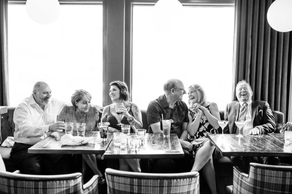 Calgary wedding photographer, wedding at the Nash in Inglewwod, Off cut bar, candid, warm and vibrant micro wedding in a restaurant by Valerie Richer Photography