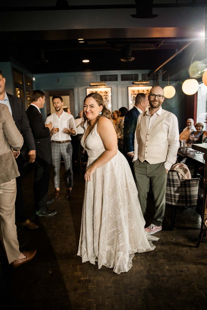 Calgary wedding photographer, wedding at the Nash in Inglewwod, Off cut bar, candid, warm and vibrant micro wedding in a restaurant by Valerie Richer Photography